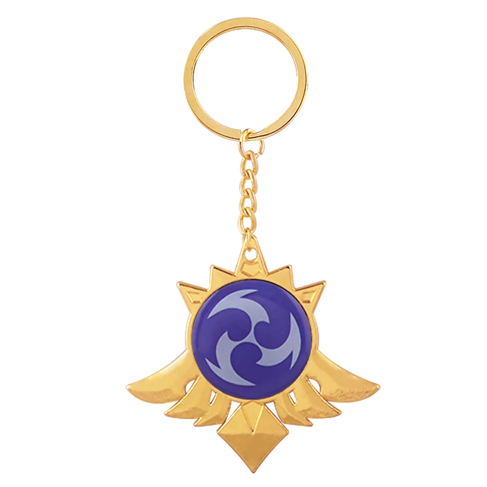 Genshin Impact Venti Eye Keychain 1:1 – Luminous Anime Cosplay Key Ring Backpack Pendant Gaming Accessories Gift