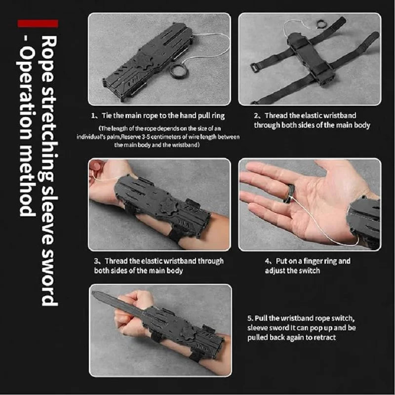 Assassin’s Sleeve Sword Toy – Retractable Hidden Blade for Kids, Interactive Cosplay Prop & Birthday Party Gift
