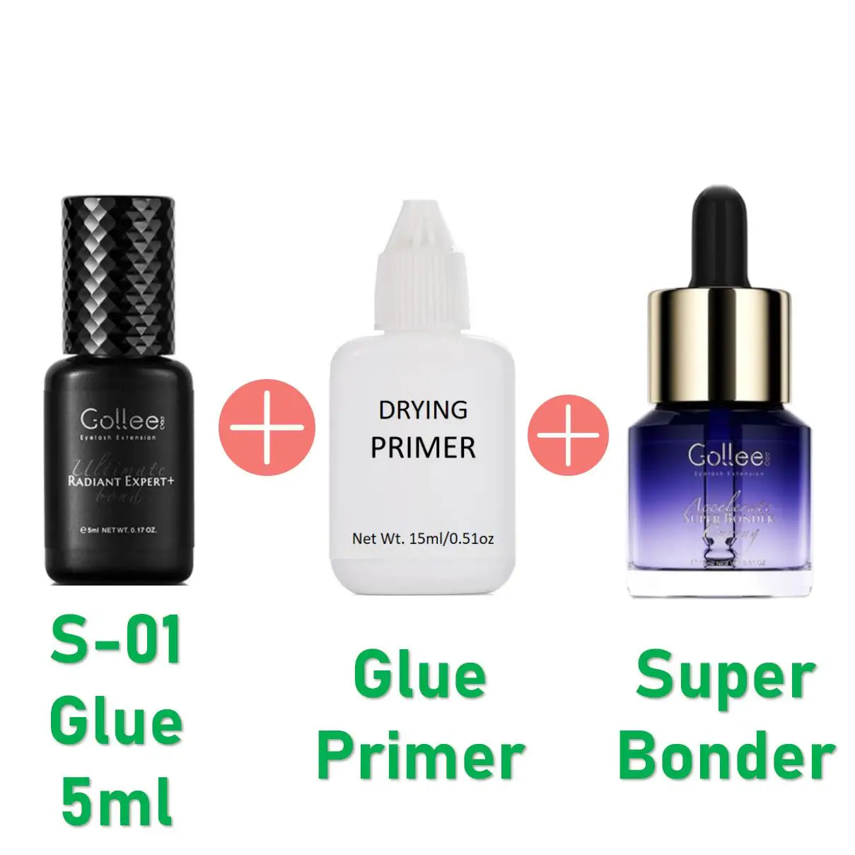Gollee 0.5s Fast-Drying Eyelash Extension Glue – Waterproof Professional Adhesive for Salon Lashes