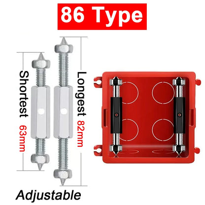Wall Switch Socket Cassette Repair Tool | Adjustable Screws Support Rod with Wrench for 86/118 Type Electrical Accessories