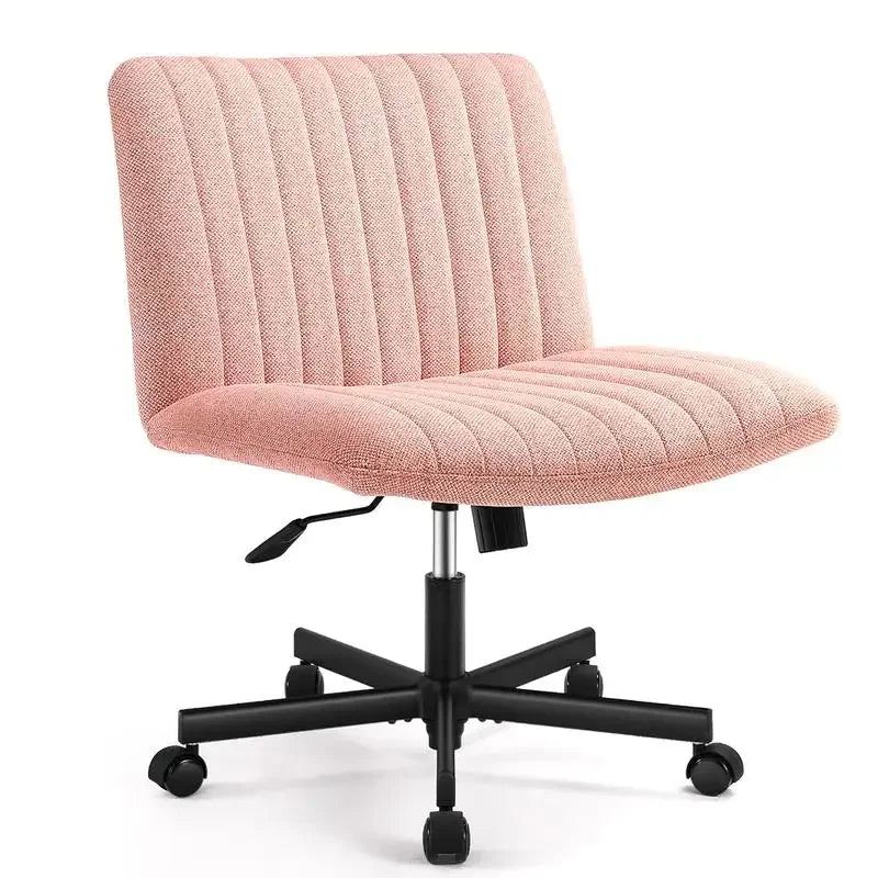 Joyfinity Plus Size Criss Cross Office Chair - Armless Swivel Modern Desk Chair for Home