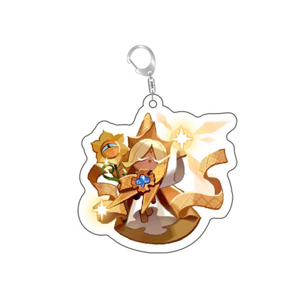 Cookie Chibis Keychain – Shadow, Milk & Pure Vanilla Bag Keyrings for Gamer Fans