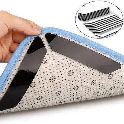 96/8pcs Non-Slip Carpet Stickers – Reusable, Washable Anti-Curling Rug Patch & Floor Mat Tape Grippers