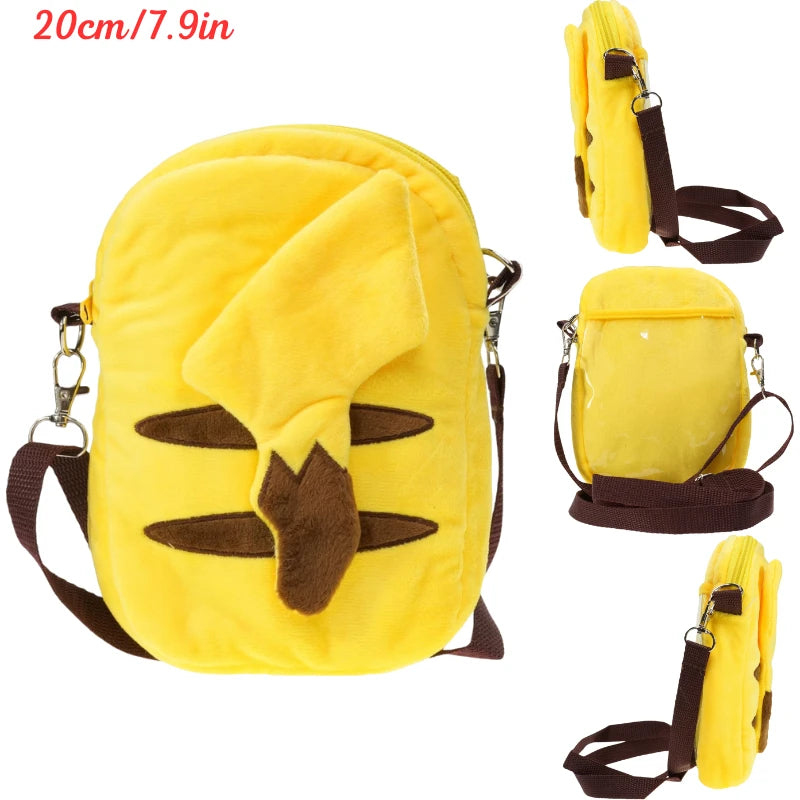 Pokemon Plush Shoulder Bag - Gengar Lucario Mimikyu Snorlax Pikachu Anime Kawaii Toy Gift for Kids