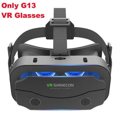 G13 IMAX Giant Screen VR Glasses — 3D Virtual Reality Helmet for 4.7–7" Phones, Game Controller Compatible