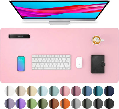 Large Waterproof PU Leather Desk Mouse Pad – Gaming Keyboard Desk Mat, Office Writing Surface Protector for Home & Work Setup