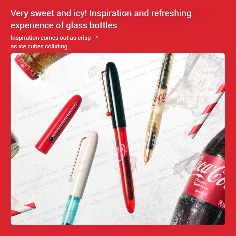 KACO Coca-Cola Retro Fountain Pen - EF Fine Point Ink Pen for Calligraphy, Writing & School Supplies