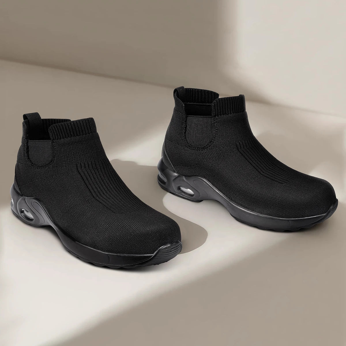 LARNMERN Steel Toe Water Resistant Work Boots for Men & Women Non-Slip Safety Sneakers Slip-On with Air Cushion