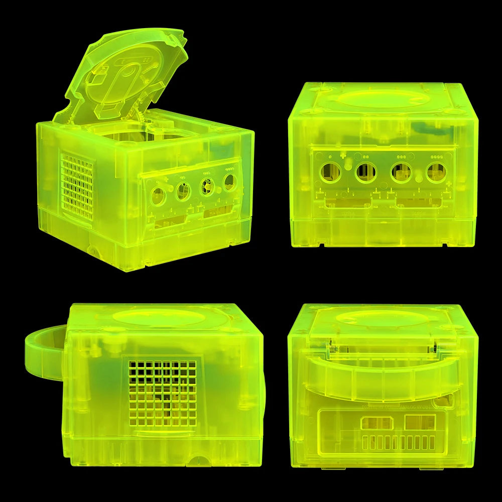 Bitfunx GameCube NGC Replacement Shell – Transparent Purple & Black Case for GC Console
