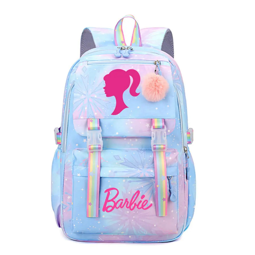 New Barbie Kids School Backpack – Canvas Travel & Laptop Bag for Boys, Girls & Teenagers