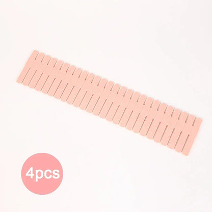 4/8PCS Adjustable Drawer Dividers – Durable Storage Organizer for Socks, Underwear, Cosmetics & Clothes