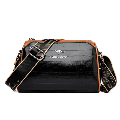 Women’s Soft Leather Shoulder Bag – Luxury Designer Vintage Crossbody & Messenger Handbag