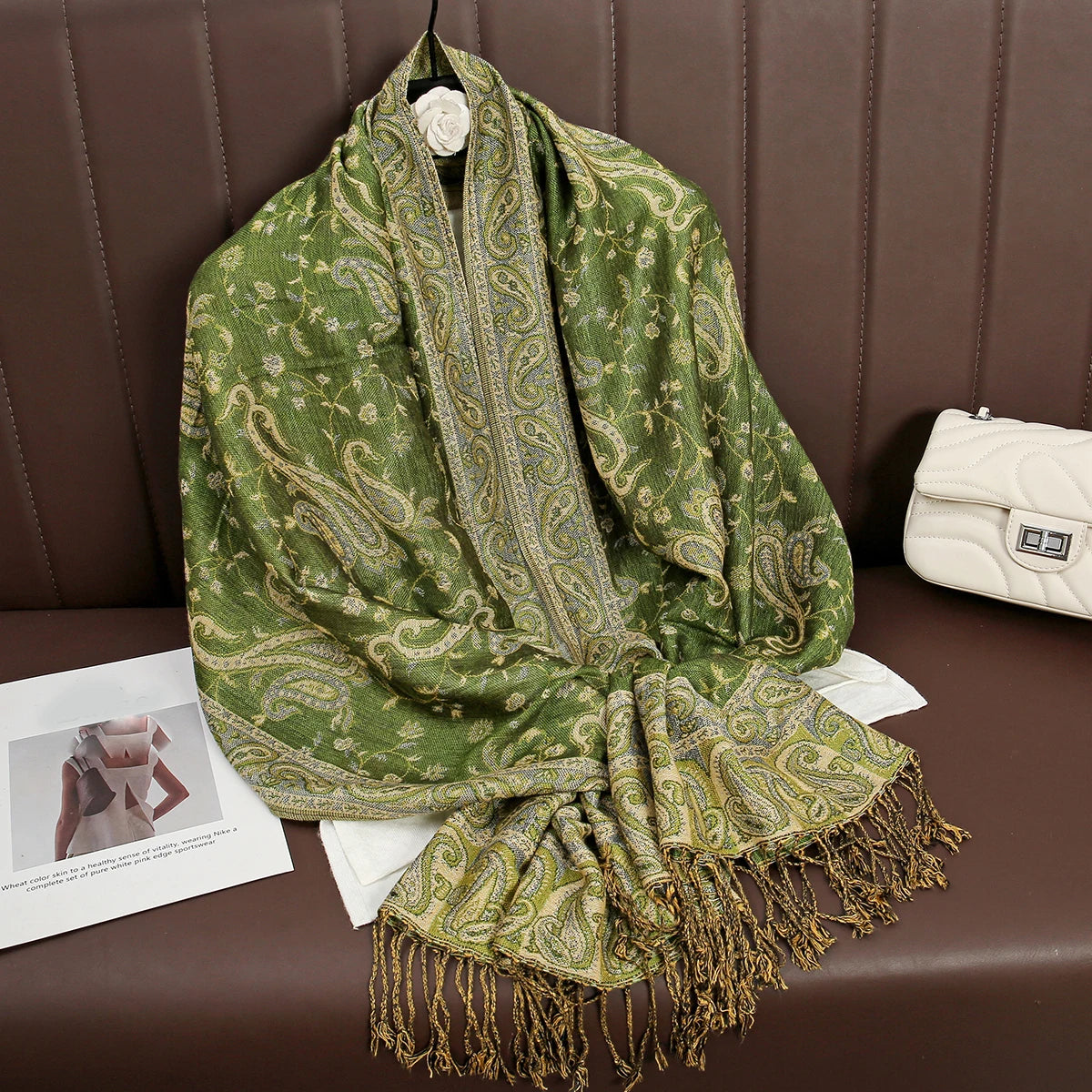 Luxury Autumn Cashmere Pashmina Shawl – Warm Winter Scarves for Women, Printed Cotton Foulard Stole Scarf 2023