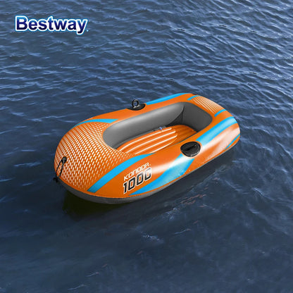 Bestway 61136/61140/61142/61146 Heavy-Duty Inflatable Kayak – 1-3 Person PVC Rafting Boat for Adventure & Thrilling Rides