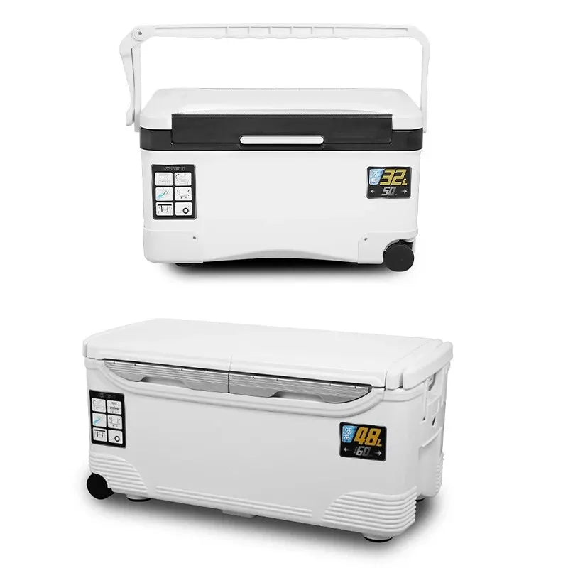 Fishing Cooler Box - Portable Insulated Fish Storage & Tackle Gear Box with Air Holes