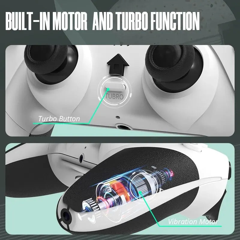 DATA FROG Bluetooth Wireless Controller - Compatible with PS4, PS4 Pro, PS4 Slim, and PC Gamepad Joystick