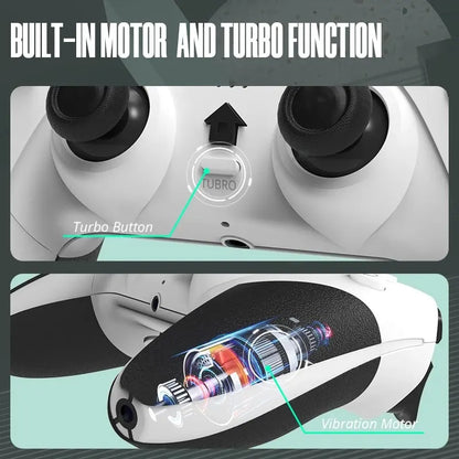 DATA FROG Bluetooth Wireless Controller - Compatible with PS4, PS4 Pro, PS4 Slim, and PC Gamepad Joystick