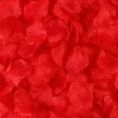 Red Artificial Rose Petals - Silk Flower Simulation for Valentine's Day, Wedding, & Christmas Decor