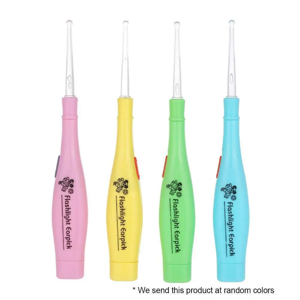 Tonsil & Earwax Remover Tool with LED Light – Stainless Steel Earpick Set with 3 Tips for Ear Care & Wax Cleaning