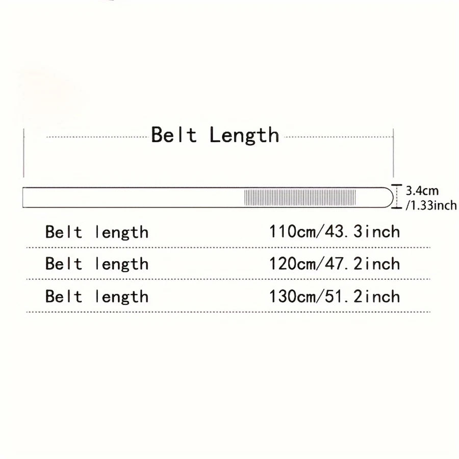 2Pcs Men’s No-Buckle Belt – High-End Black Soft PU Leather Strap Fashion Belt