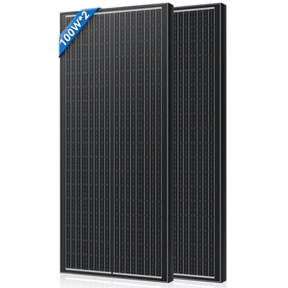 Rvpozwer N-Type Mono Solar Panel - 400W/200W/100W High Efficiency Waterproof Module for RV Marine Yacht Camping & Off Grid Power