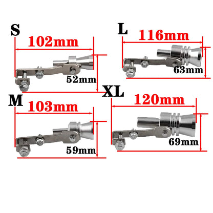 Universal Aluminum Turbo Whistle – Car Exhaust Muffler Sound Simulator Blow-Off Valve Turbo Noise Enhancer Accessory