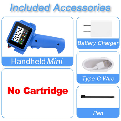 Mini Handheld Inkjet Printer 12.7mm – Portable QR Code, Barcode, Batch, Date, Logo & Expiry Date Coding Machine for Industrial Marking & Printing