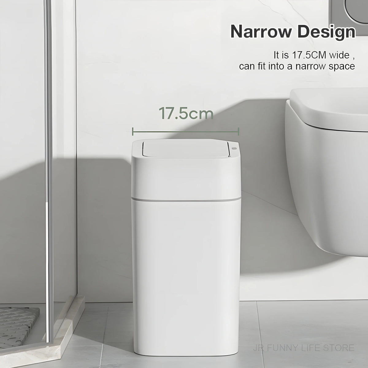 Smart Sensor Trash Can - 12/16L Automatic Anti-Odor Electric Waste Bin for Bathroom & Toilet