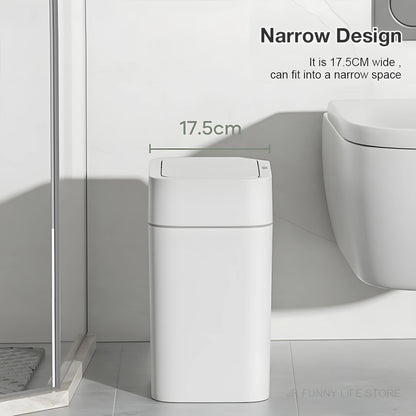 Smart Sensor Trash Can - 12/16L Automatic Anti-Odor Electric Waste Bin for Bathroom & Toilet