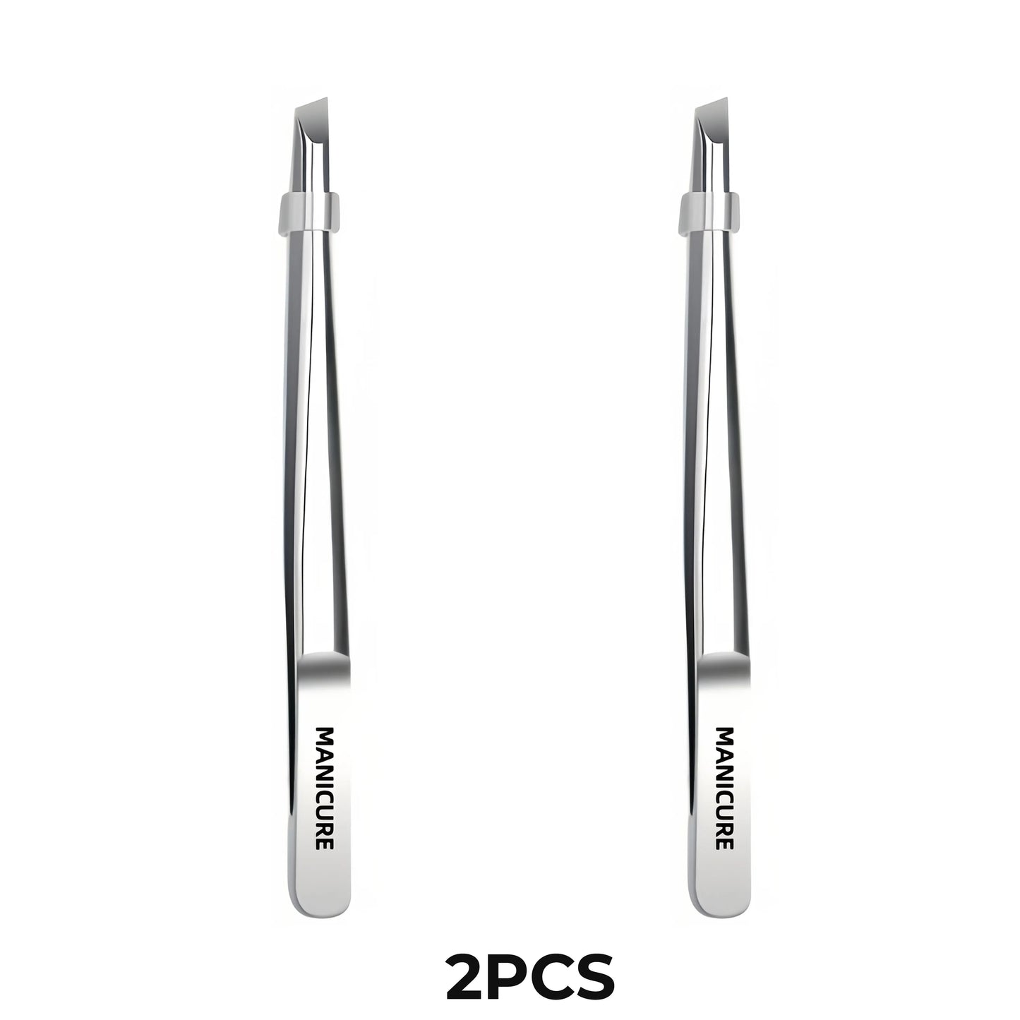 Stainless Steel Tweezers Tool - Precision Eyebrow Eyelash Applicator for Beard & Mustache Grooming