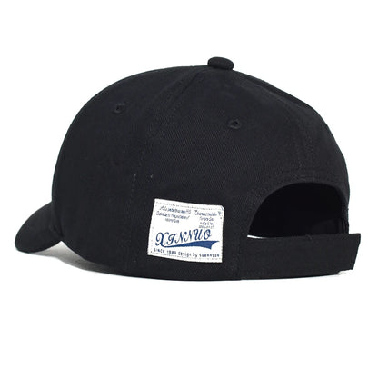 Men's & Women's Short Brim Cotton Baseball Cap – Vintage Casual Dad Hat, Adjustable Trucker Style with Nylon Fastener Tape