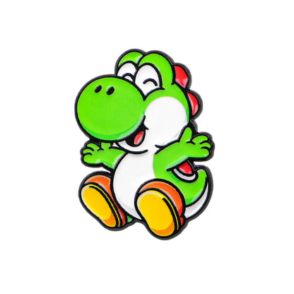 Cute Dinosaur Enamel Pins Set - 4pcs Game Brooch Badges for Backpacks, Hats, Cosplay & Gifts