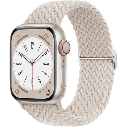 Elastic Braided Solo Loop Apple Watch Band – Adjustable Stretch Strap for Series SE, 5–11 & Ultra 3 (40mm–49mm)