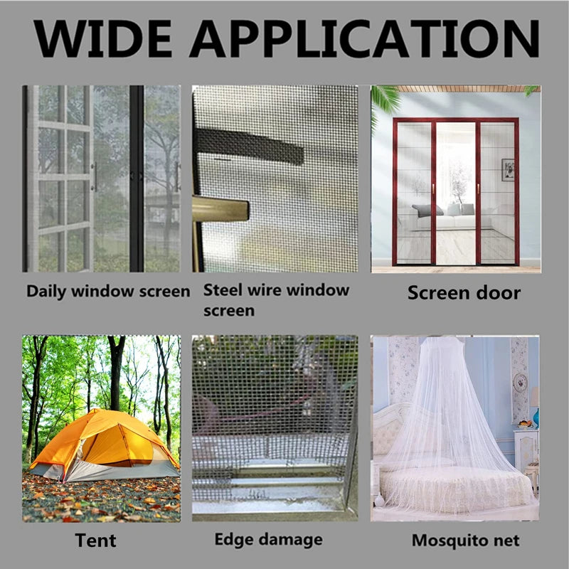 200*5cm Window Mosquito Net Repair Tape | Self-Adhesive Window Screen Patch | Strong Anti-Insect Fly Mesh Repair for Broken Holes
