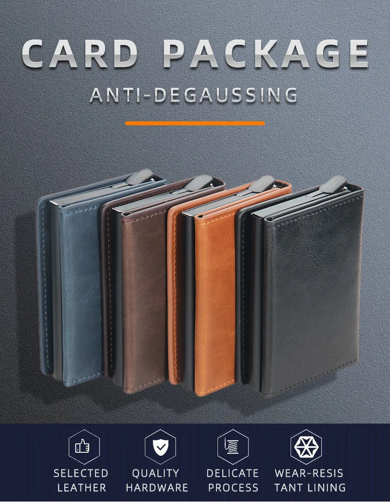 Anti-Theft RFID Credit Card Holder – Smart Minimalist Slim Wallet for Men & Women, Cardholder & Cash Case