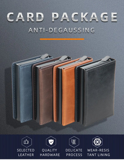 Anti-Theft RFID Credit Card Holder – Smart Minimalist Slim Wallet for Men & Women, Cardholder & Cash Case
