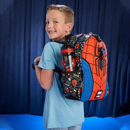Smiggle Marvel Spider-Man Kids' School Bag Set - Includes Lunch Box, Pencil Case, Wallet, and Water Cup