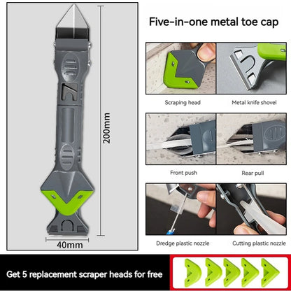 3/5-in-1 Silicone Scraper & Caulking Tool Set – Grout, Sealant, Floor Mould Removal Hand Tools
