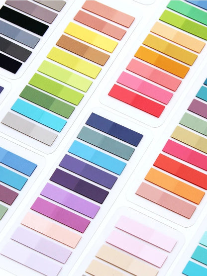 2400S Transparent Colorful Index Memo Pads - Creative Self-Adhesive Sticky Notes, Office & School Stationery