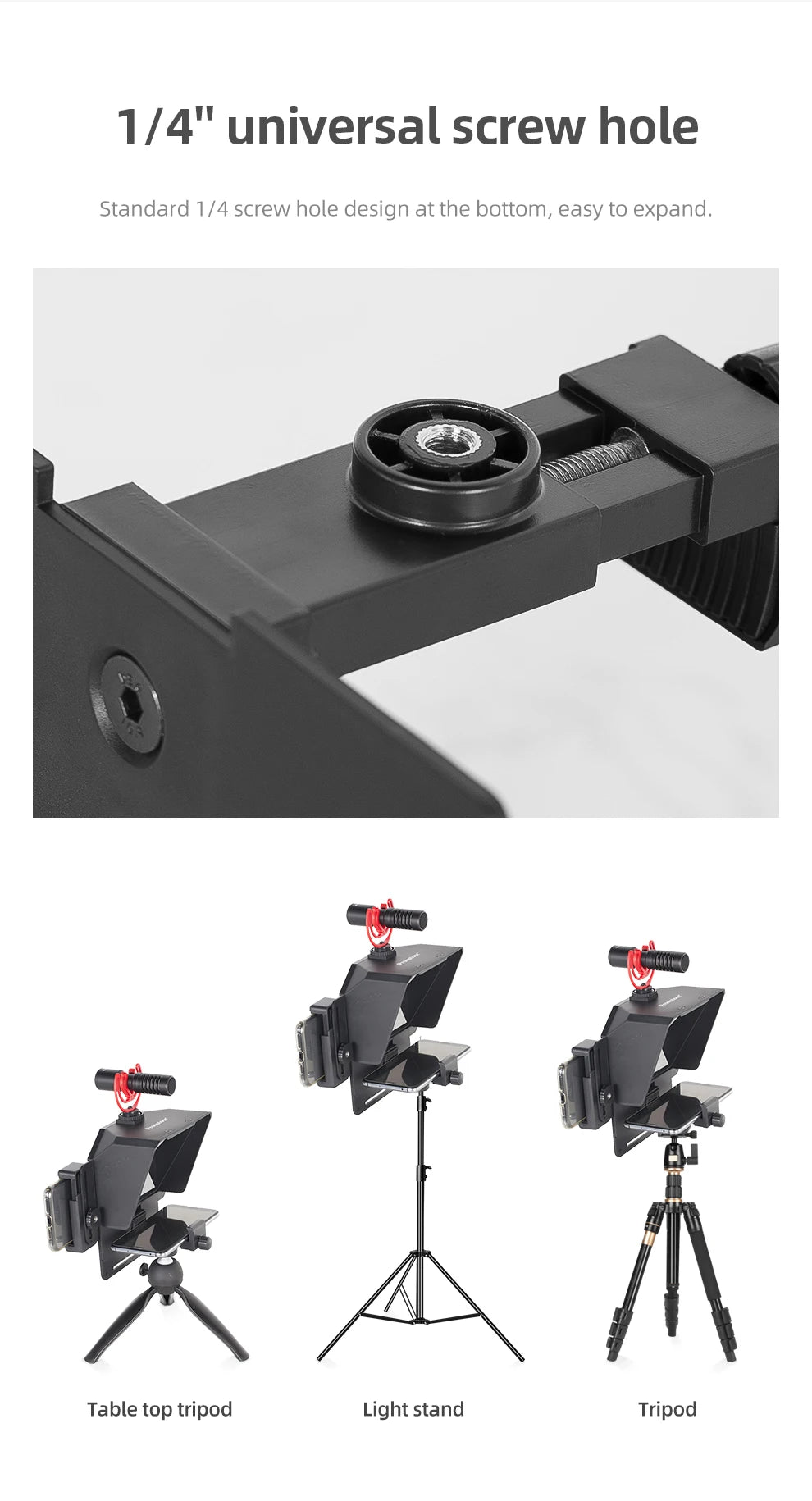 Ambitful Mini Teleprompter – Portable Phone & DSLR Recording Inscriber with Remote Control for Video
