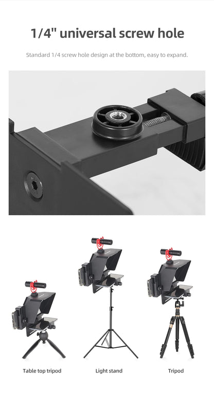 Ambitful Mini Teleprompter – Portable Phone & DSLR Recording Inscriber with Remote Control for Video