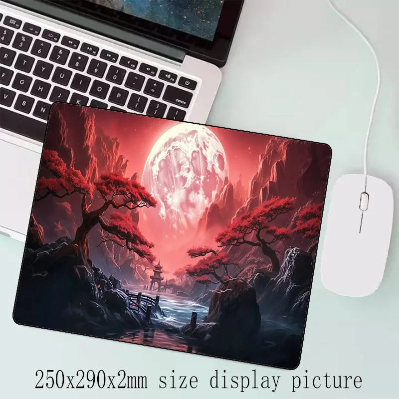 Sakura Scenery Large Anti-Slip Rubber Gaming Mouse Pad – Durable Thick Seam Edge Desk Mat for Office & Gaming