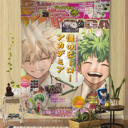 My Hero Academia Anime Tapestry Wall Hanging – Cute Decorative Room Decor for Bedroom, Living Room & Home Interior Styling