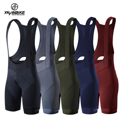 Ykywbike Men's Cycling Bib Shorts – Padded Quick-Dry Bike Tights for 6-Hour Rides, Outdoor Cycling Clothing