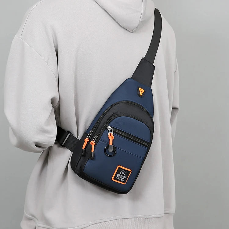 Men’s Outdoor Hiking & Cycling Shoulder Bag – Waterproof Sports Crossbody Chest Bag for Travel
