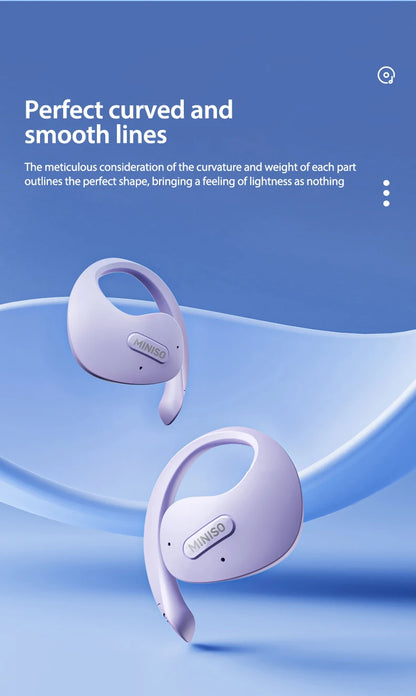 MINISO X15Pro Translator Bluetooth Earphones — Wireless Headset for Travel & Office, 5.4 AI Translation, ASMR App Compatible