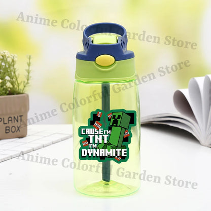 Game Theme Water Bottle - Cute Cartoon Portable Sports Cup for Boys & Girls
