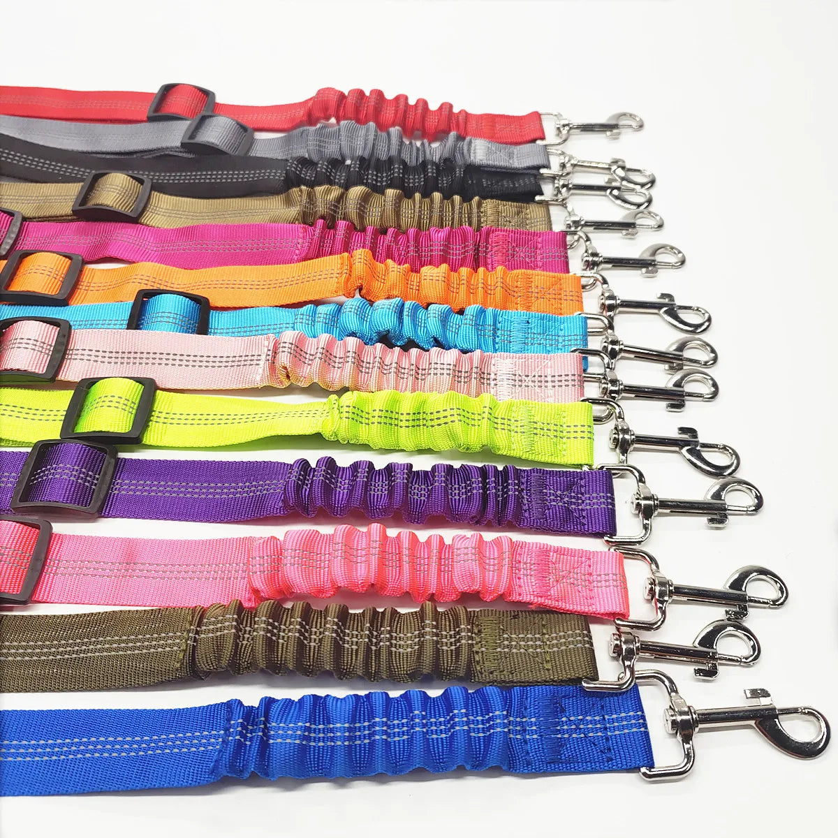 Adjustable Dog Car Seat Belt Harness – Nylon Reflective Elastic Safety Strap with Cushioning for Pet Travel