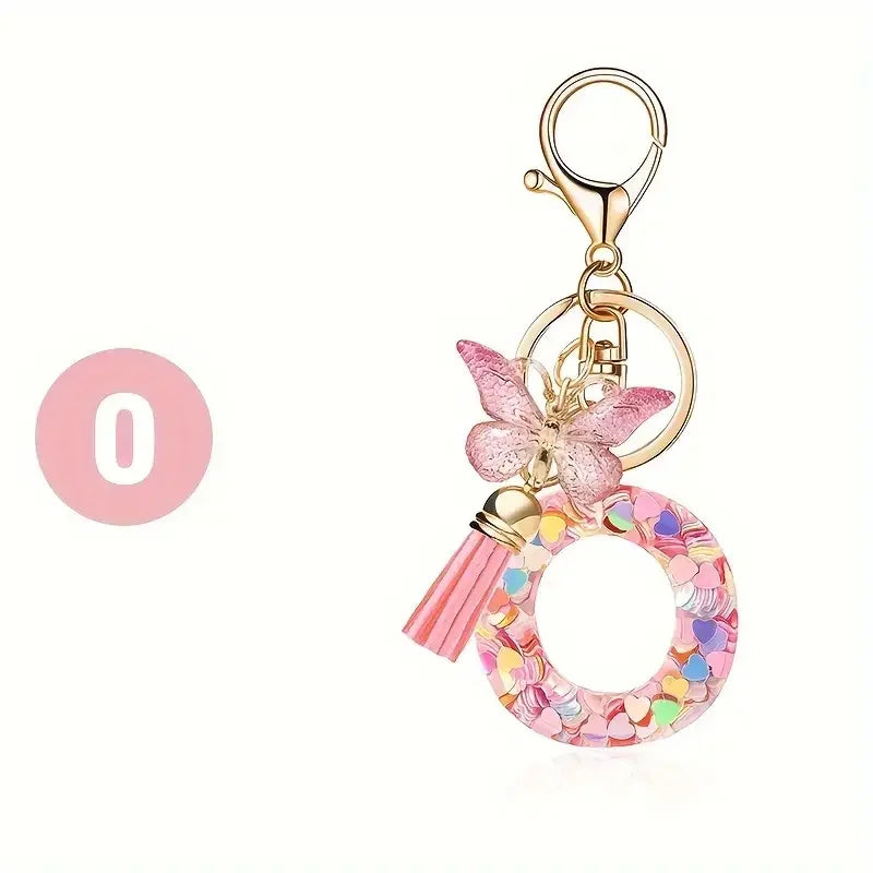 A-Z Letter Keychain - Personalized Metal Initial Pendant for Women, Car Keys & Bag Accessories
