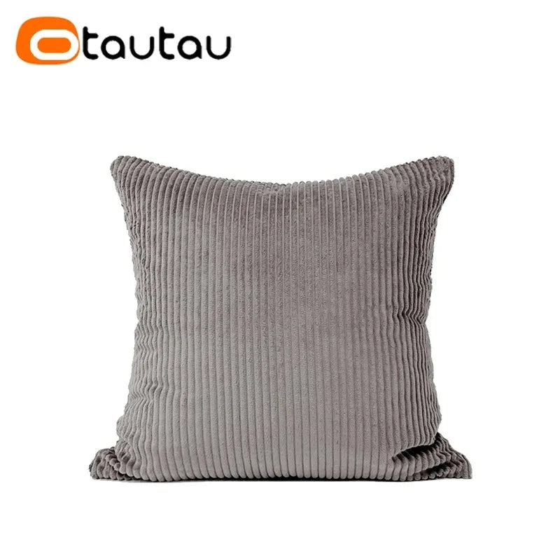 OTAUTAU Cotton Corduroy Cushion Cover – Throw Pillowcase Without Insert, Multiple Sizes 30x50–60x60 cm, KD024